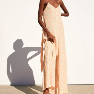 zara Pants - zara LONG PRINT JUMPSUIT PEACH - 3042/487 zara Pants - zara LONG PRINT JUMPSUIT PEACH - 3042/487